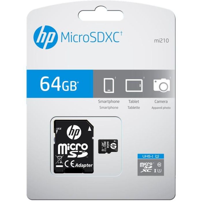 Tarjeta de Memoria Micro SD con Adaptador HP SDU64GBXC10HP-EF 64GB 3 Tarjeta de Memoria Micro SD con Adaptador HP SDU64GBXC10HP-EF 64GB 3