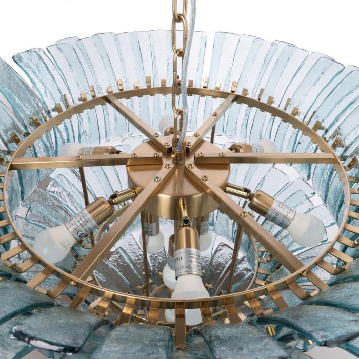 Lámpara Techo Verde Cristal Iluminación 70 X 70 X 56 cm