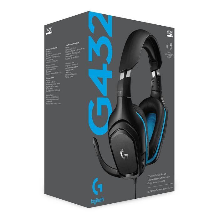 Logitech Auriculares Gaming G432 con Micrófono de 6mm, DTS Headphone:X 2.0, Transductores de 50mm, 981-000770 5 Logitech Auriculares Gaming G432 con Micrófono de 6mm, DTS Headphone:X 2.0, Transductores de 50mm, 981-000770 5