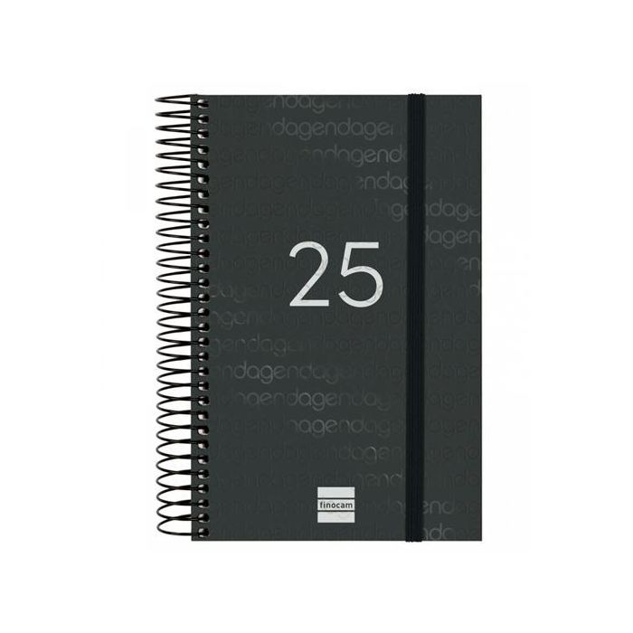 Finocam Agenda Anual Year Espiral E5-117x181 mm 1Dp Negro 2025 Finocam Agenda Anual Year Espiral E5-117x181 mm 1Dp Negro 2025