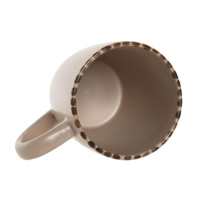 Mug Scandi DKD Home Decor Marron 8 x 10.8 x 9 cm (6 Unidades) 2