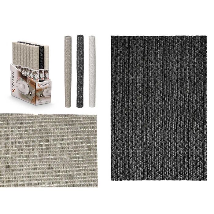Salvamantel Kinvara 30x45 cm Zig Zag - Surtidos Neutros (Blanco, Gris, Negro) (48 Unidades) Salvamantel Kinvara 30x45 cm Zig Zag - Surtidos Neutros (Blanco, Gris, Negro) (48 Unidades)