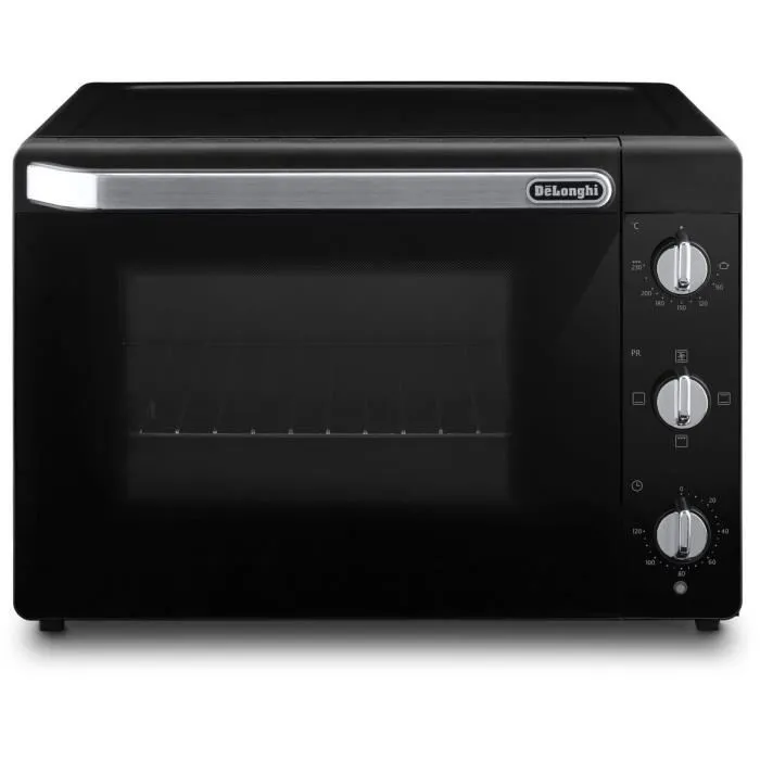 Delonghi Horno Pequeño EO 40112.BK Negro con Ventilador 40L 2000W Puerta Doble Cristal 3