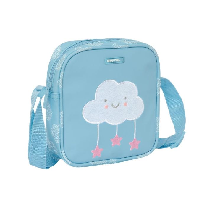 Bolso Bandolera Safta Nubes Azul 16 x 18 x 4 cm