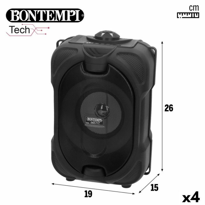Altavoz con Micrófono Karaoke Bontempi 4 Unidades 15 Altavoz con Micrófono Karaoke Bontempi 4 Unidades 15