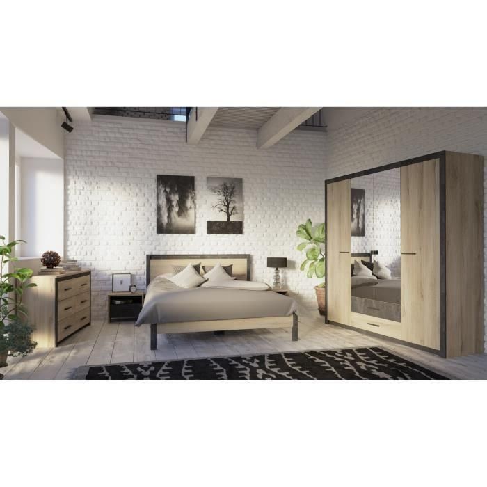 COLORADO Mesita de noche 1 cajón - Decoración Roble Kronberg - L 49.6 x P 36.3 x H 40.1 cm 4 COLORADO Mesita de noche 1 cajón - Decoración Roble Kronberg - L 49.6 x P 36.3 x H 40.1 cm 4