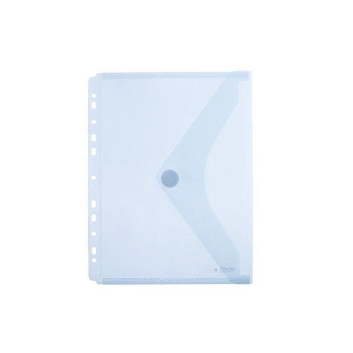 OFFICE BOX Carpeta Sobre con Velcro A4+ Multitaladro, Polipropileno Translúcido, Soft Touch - Varios Colores