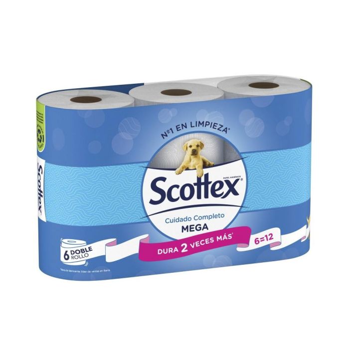 Papel Higienico Scottex Megarrollo Doble Largo 2 Capas Paquete De 6 Rollos 1