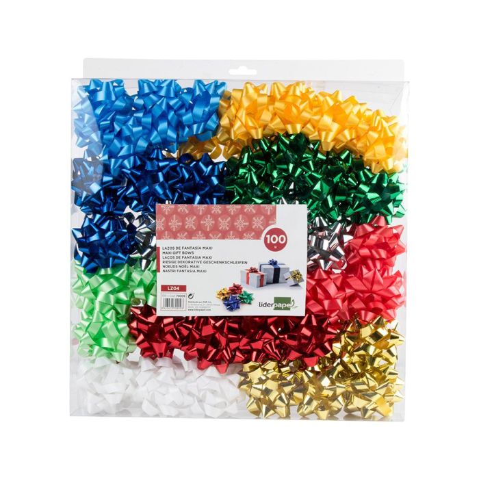 Lazos Liderpapel Fantasia Maxi Metalizados Colores Surtidos 100 unidades 1