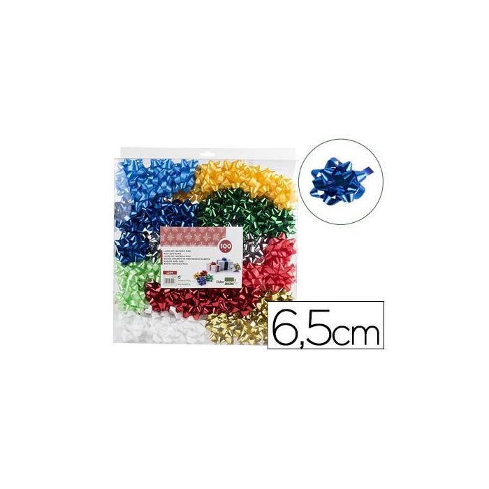 Lazos Liderpapel Fantasia Maxi Metalizados Colores Surtidos 100 unidades
