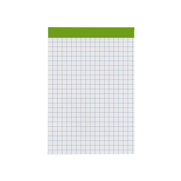 Bloc Notas Liderpapel Cuadro 4 mm A7 80 Hojas 60 gr-M2 Perforado Sin Tapa 10 unidades