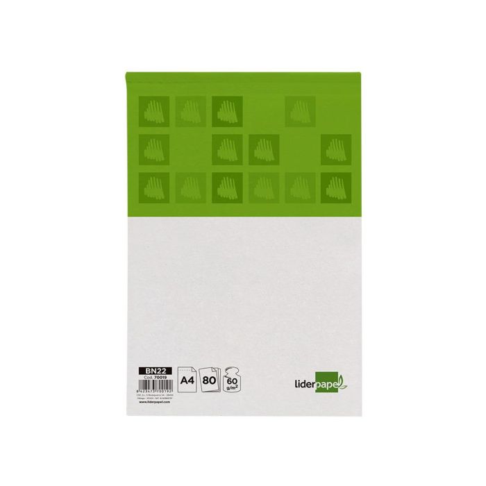 Bloc Notas Liderpapel Liso A4 80 Hojas 60 gr-M2 Perforado Sin Tapa 5 unidades 4 Bloc Notas Liderpapel Liso A4 80 Hojas 60 gr-M2 Perforado Sin Tapa 5 unidades 4