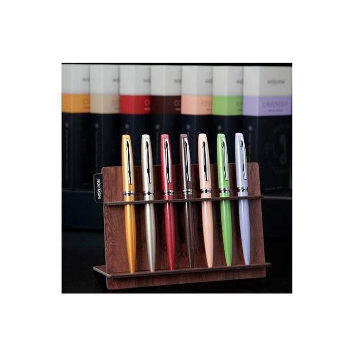 Inoxcrom expositor madera reclada prime spices 14 boligrafos recargables c/surtidos con caja individual Inoxcrom expositor madera reclada prime spices 14 boligrafos recargables c/surtidos con caja individual