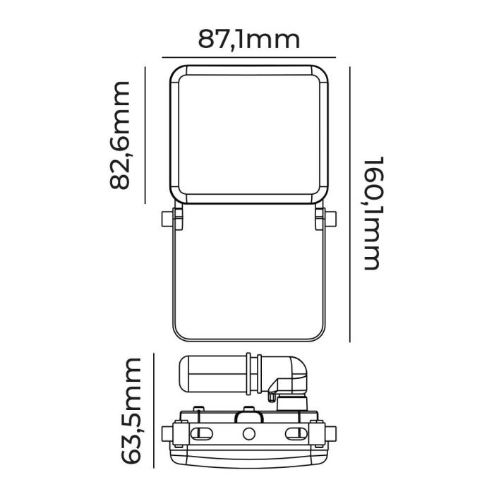 Foco proyector led frameless 10w 760lm 6000k luz fria edm 3