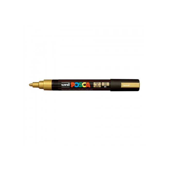 Posca Marcador Pc-5M No Permanente Punta Forma De Bala 1,8 - 2,5 mm Oro