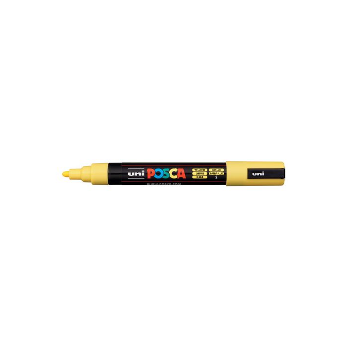 Posca Marcador Pc-5M No Permanente Punta Forma De Bala 1,8 - 2,5 mm Amarillo