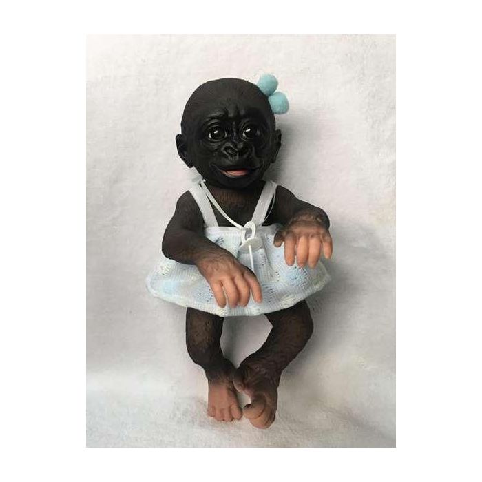 Muñeco gorila bebé con chupete y vestido 29 cm - modelos surtidos