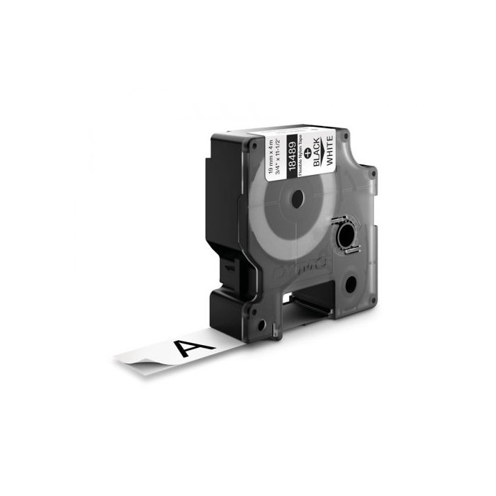Dymo Rhino cinta de etiquetas industrial adhesiva id1-19, negro sobre blanco de 19mmx3´5 m, nylon flexible (s0718120) 3