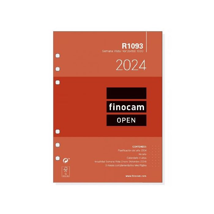 Finocam recambio agenda anual open 1000 svh 155x215mm r1093 2024