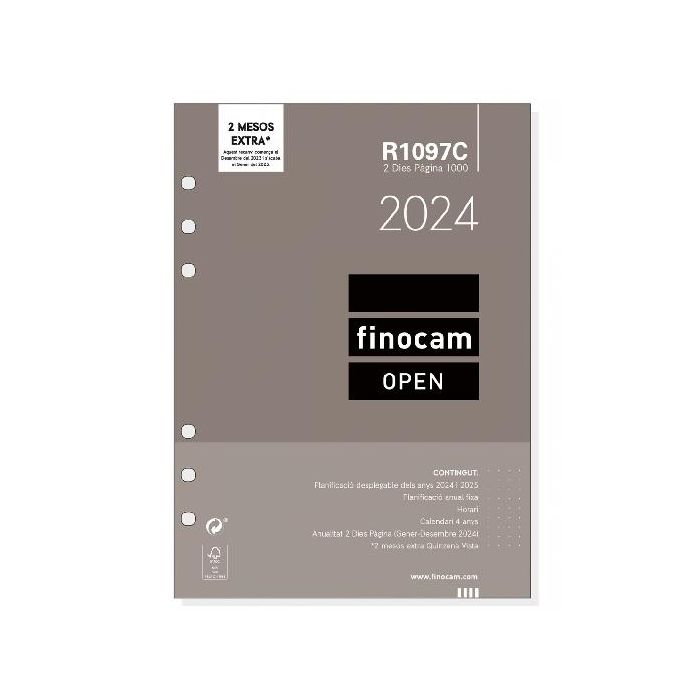 Finocam recambio agenda anual open 1000 2dp 155x215mm r1097c 2024 cat Finocam recambio agenda anual open 1000 2dp 155x215mm r1097c 2024 cat