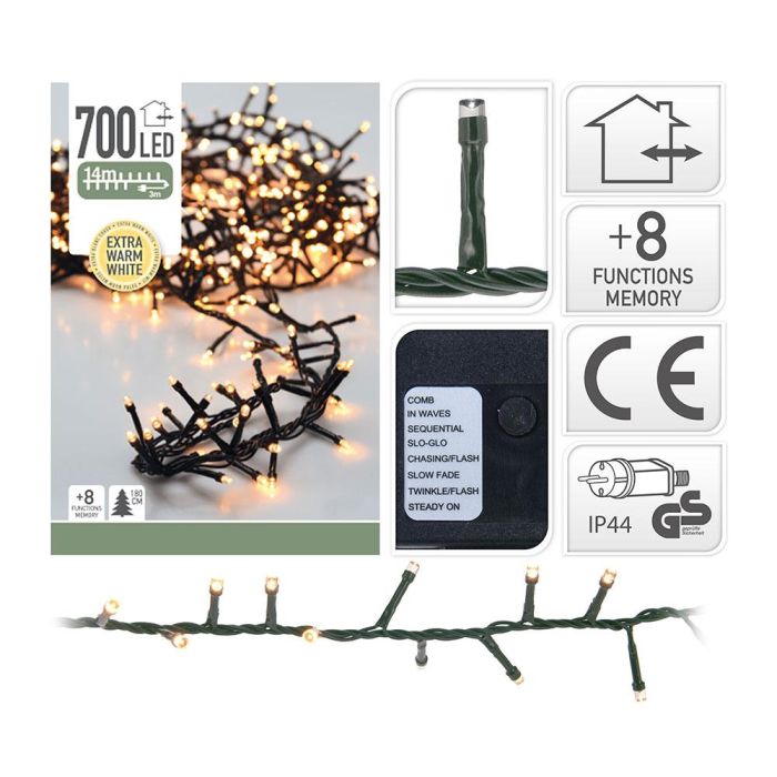 Guirnalda "tipo espino" multifuncion 700 leds luz calida exterior ip44 17m 1 Guirnalda "tipo espino" multifuncion 700 leds luz calida exterior ip44 17m 1