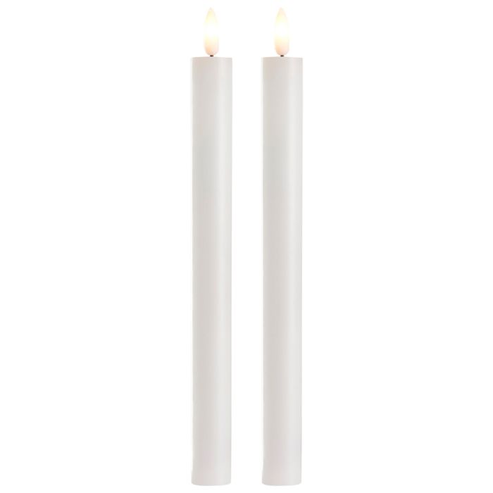 Velas altas led 25cm recargables (2 unidades) blanco day