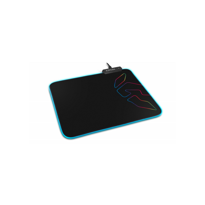 Alfombrilla Gaming con Iluminación LED Krom Knout RGB RGB (32 x 27 x 0,3 cm) Negro