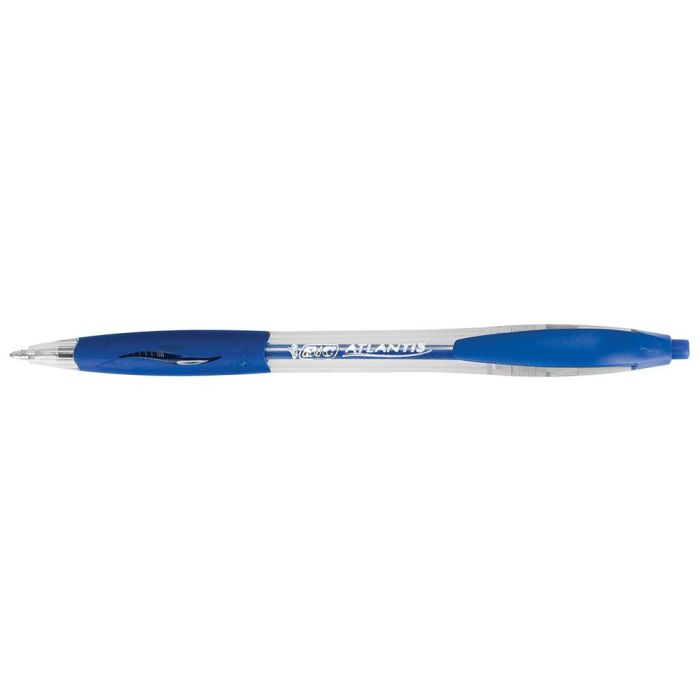 Boligrafo Bic Atlantis Azul Retractil Tinta Aceite Punta De 1 mm 12 unidades 1