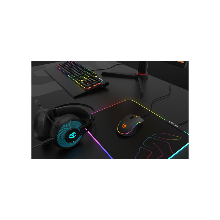 Alfombrilla Gaming con Iluminación LED Krom Knout RGB RGB (32 x 27 x 0,3 cm) Negro 13