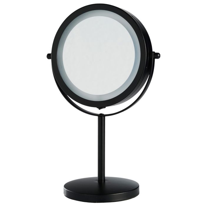 Espejo de maquillaje con luz led ø17.5h33cm negro day 6