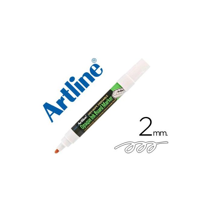 Rotulador Artline Pizarra Epd-4 Color Blanco Opaque Ink Board Punta Redonda 2 mm 12 unidades