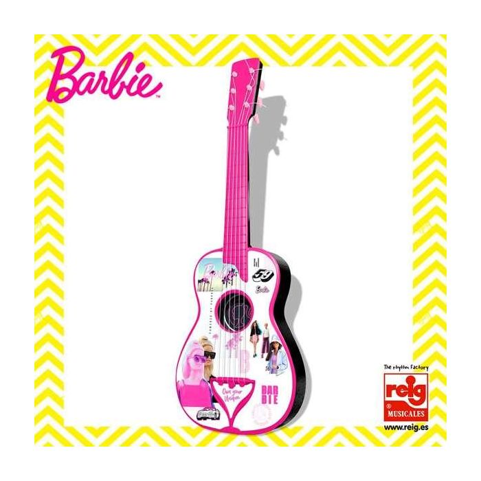 Guitarra  Plastico En Estuche 4 Cuerdas Barbie 1