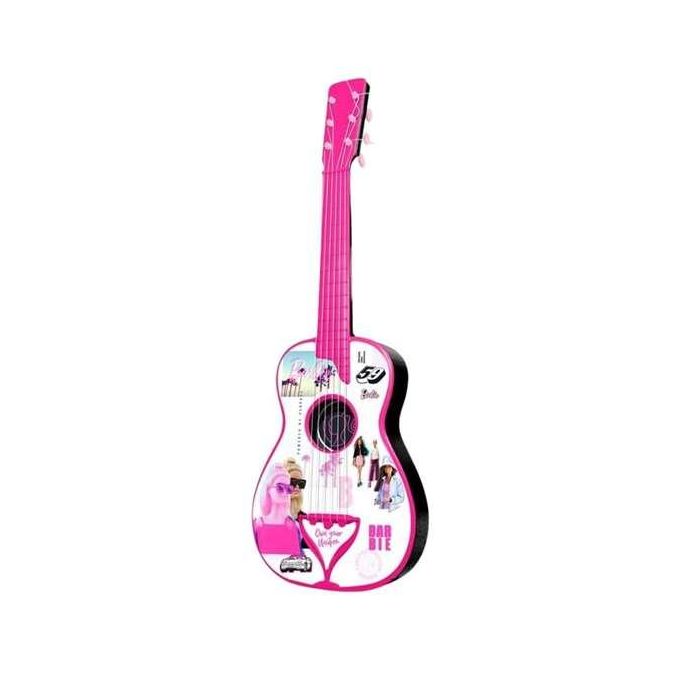 Guitarra plastico en estuche 4 cuerdas barbie