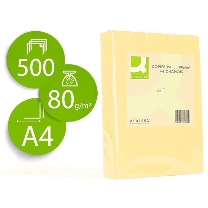 Papel Color Q-Connect Din A4 80 gr Champagne Paquete De 500 Hojas