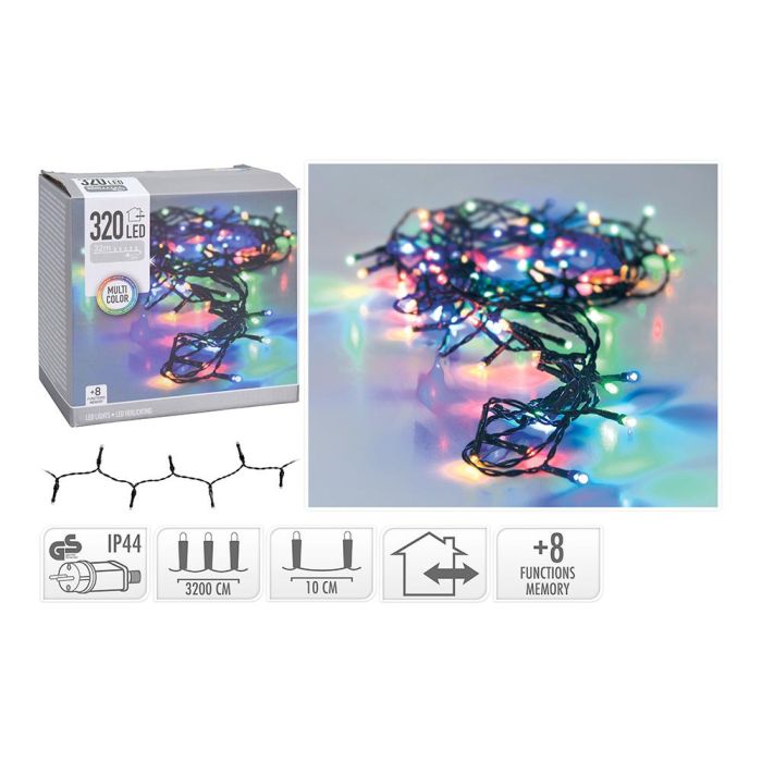 Guirnalda multifuncion 320 leds multicolor 220v 27m ip44 1