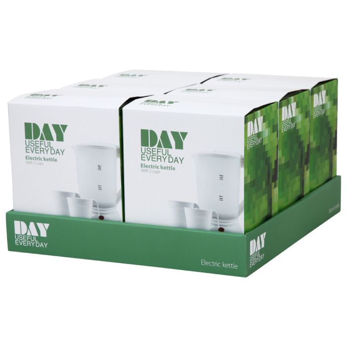 Hervidor 0.5l 550/650w con 2 tazas blanco day 3