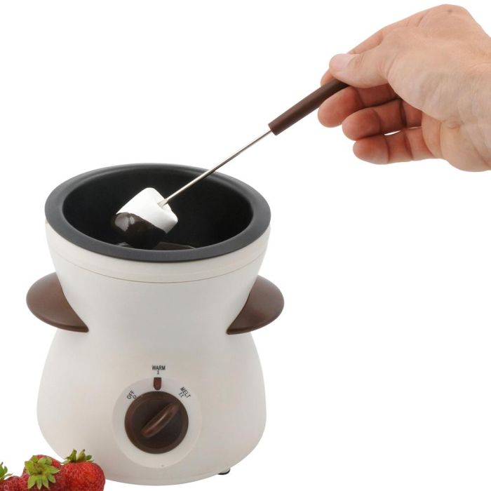 Fondue 350 ml - incluye 4 tenedores blanco/marrón day 5