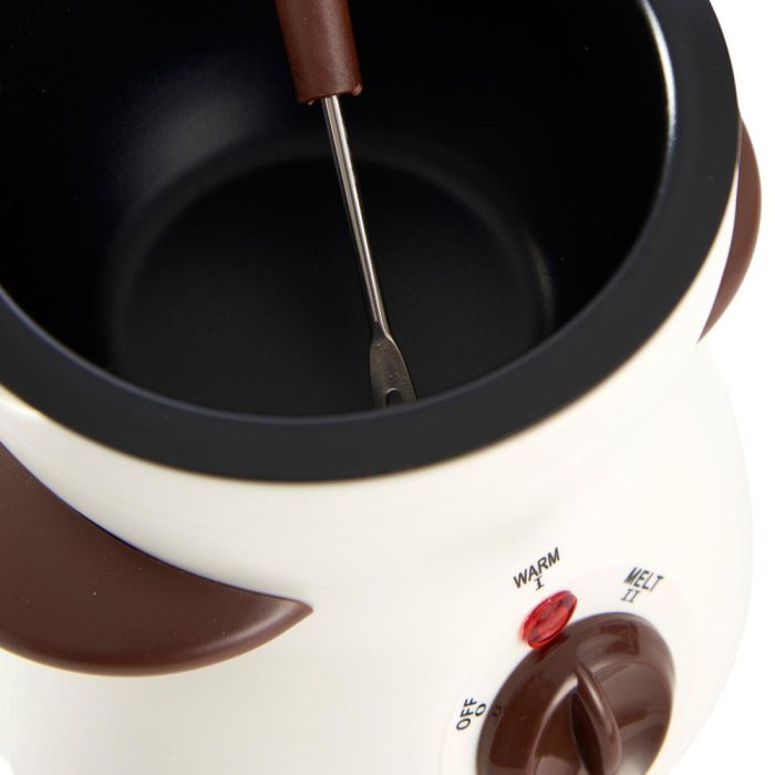 Fondue 350 ml - incluye 4 tenedores blanco/marrón day 6