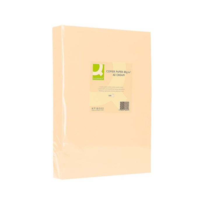 Papel Color Q-Connect Din A3 80 gr Crema Paquete De 500 Hojas 2