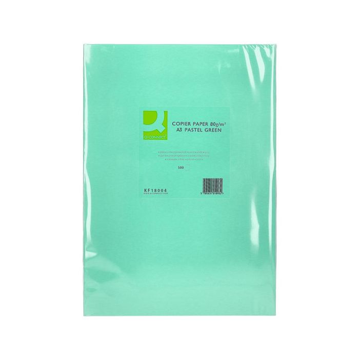 Papel Color Q-Connect Din A3 80 gr Verde Paquete De 500 Hojas 1