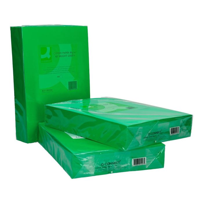 Papel Color Q-Connect Din A3 80 gr Verde Intenso Paquete De 500 Hojas 4