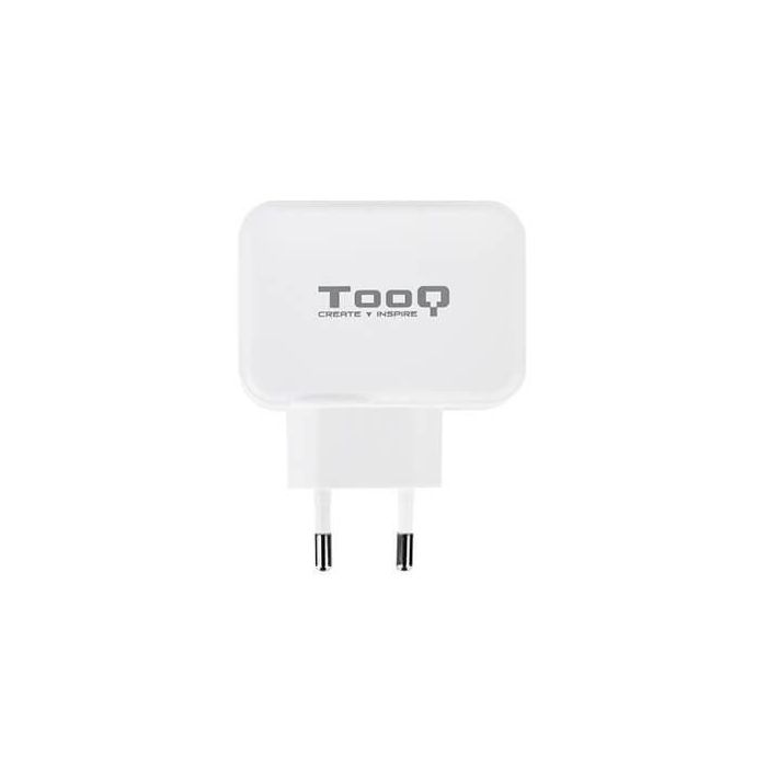 TooQ TQWC-2SC02WT Cargador de Pared USB Tipo-C y USB A 27W Blanco