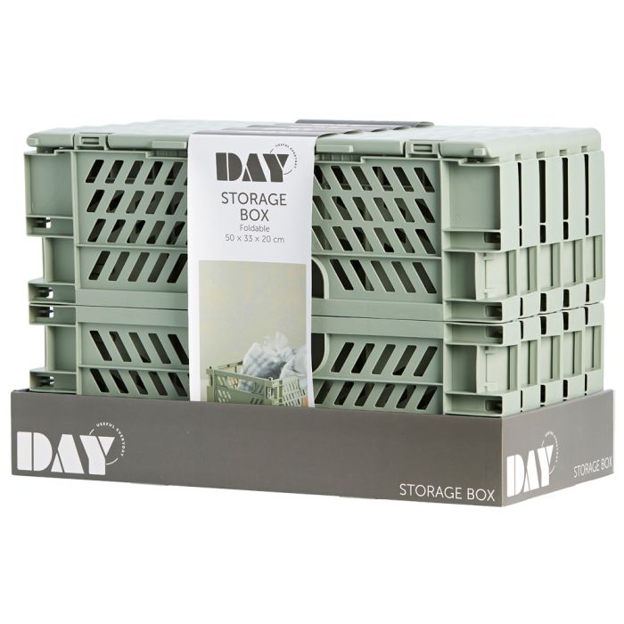 Caja de almacenamiento plegable 50x33x20cm verde musgo day 3