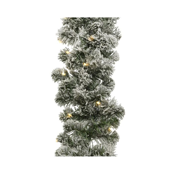 Everlands Guirnalda Imperial Nevada, Parpadeante, 50 LEDs, Blanco Cálido, 8 Funciones, IP44, 6.1m