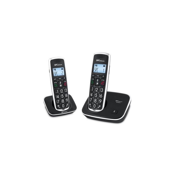 Teléfono Inalámbrico SPC Comfort Kaiser 7609N/ Pack DUO/ Negro