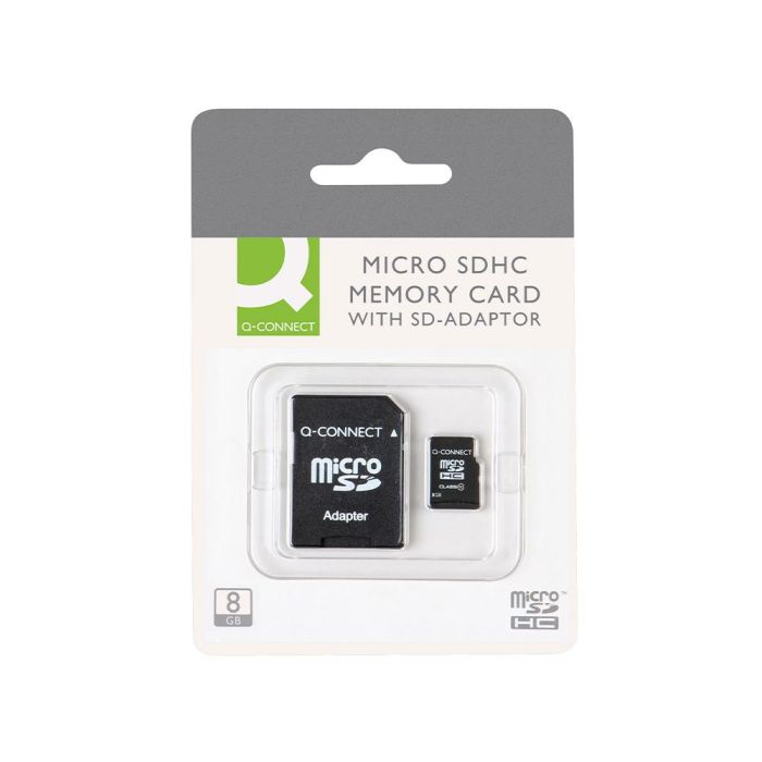 Memoria Sd Micro Q-Connect Flash 8 grb Clase 4 Con Adaptador 1