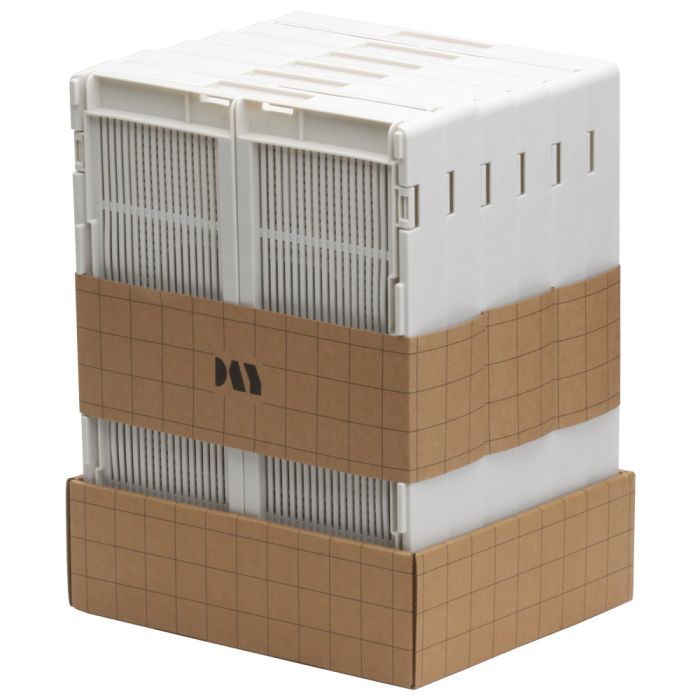 Conjunto de 2 cajas de almacenamiento plegables 33x24.5x15cm naturales 3