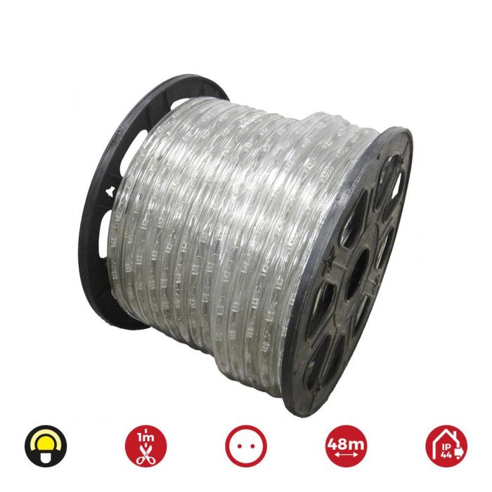 Tubo flexiled 2 vias fijo 48m. 30leds/m amarillo 1