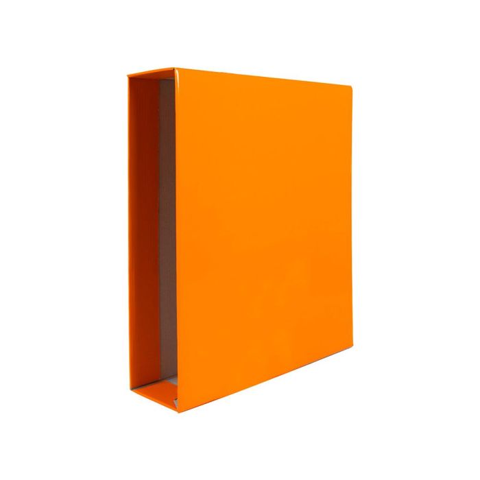 Caja Archivador Liderpapel De Palanca Carton Folio Documenta Lomo 75 mm Color Naranja 1