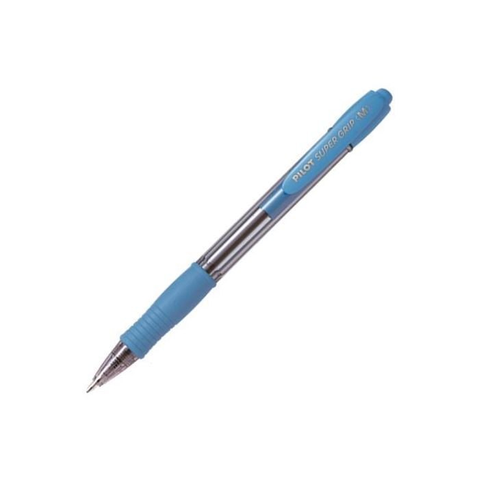 Pilot Bolígrafo Supergrip M Azul Cuerpo Azul Claro Punta 1.0mm Retráctil con Grip